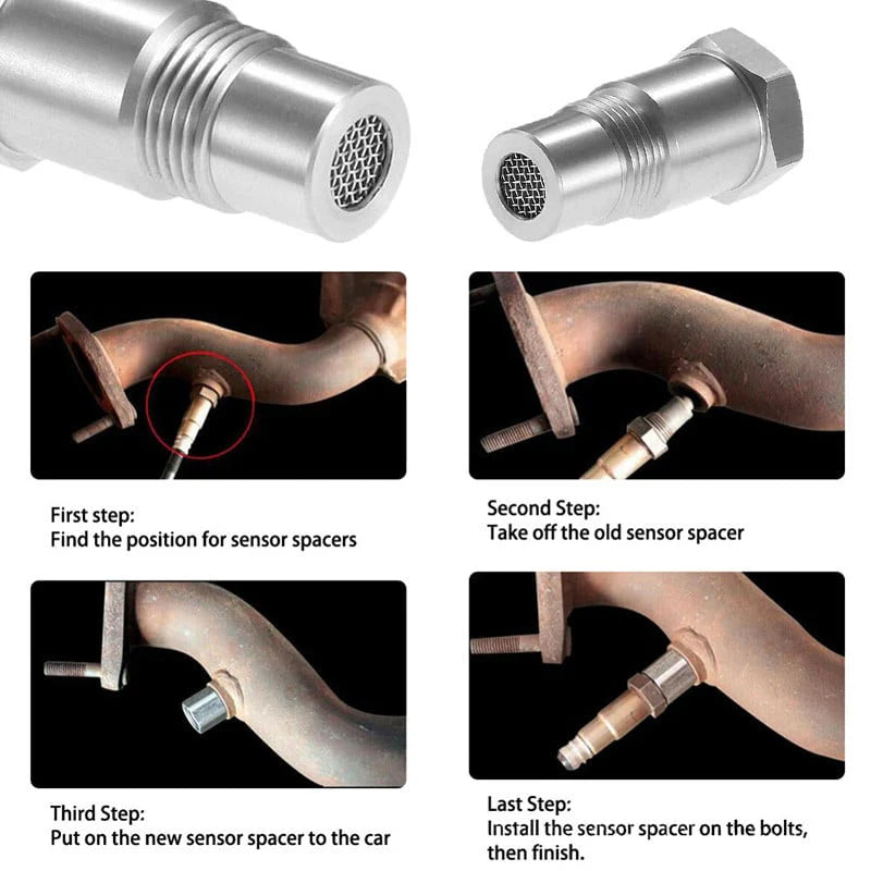 Car Oxygen O2 Sensor Adapter for Check Engine Light Elimination – M18*1.5, Durable Stainless Steel Design 5