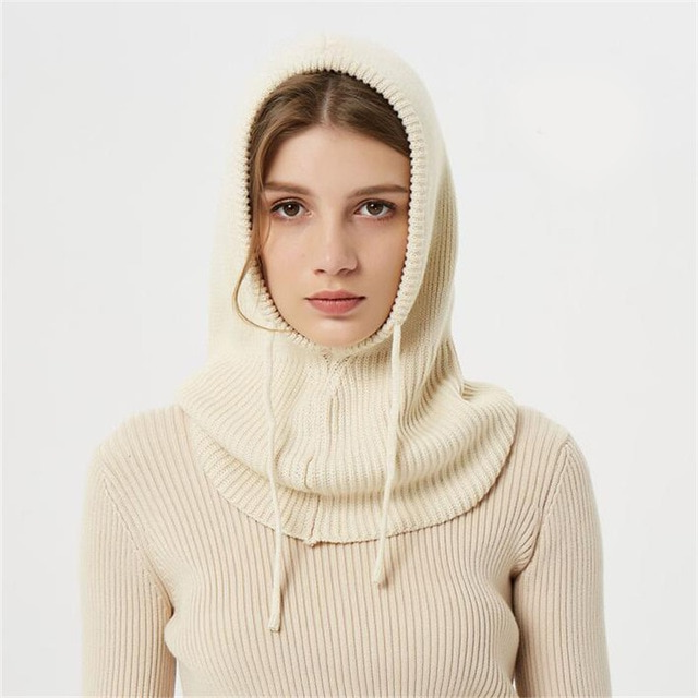 Cashmere Knit Winter Hat with Adjustable Hood – Stylish Beanie for Men and Women, Lightweight and Warm 6