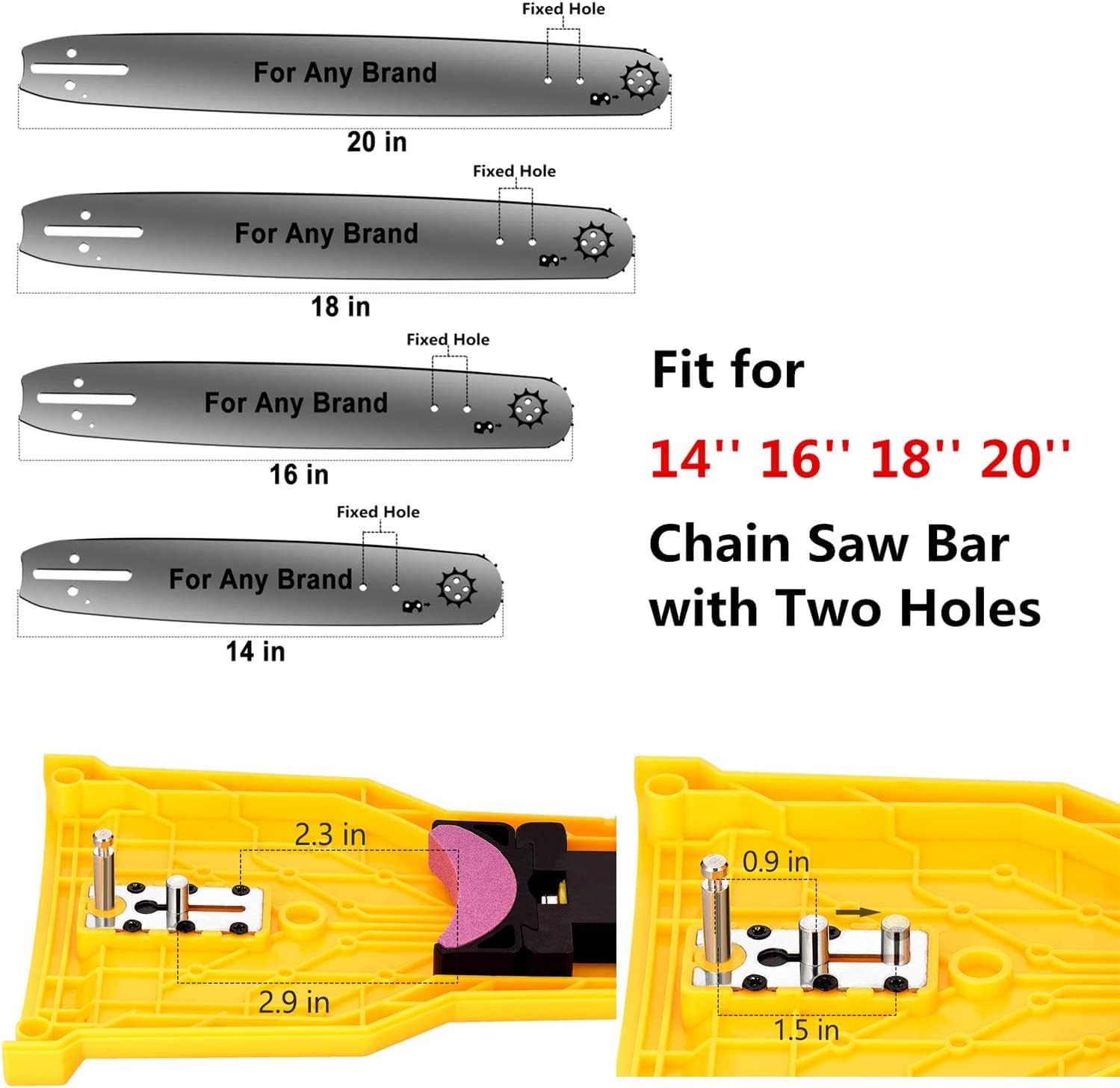 Chainsaw Sharpener Kit for 14 to 20 Bars – Quick and Easy Chainsaw Blade Sharpener with Durable Stone 2
