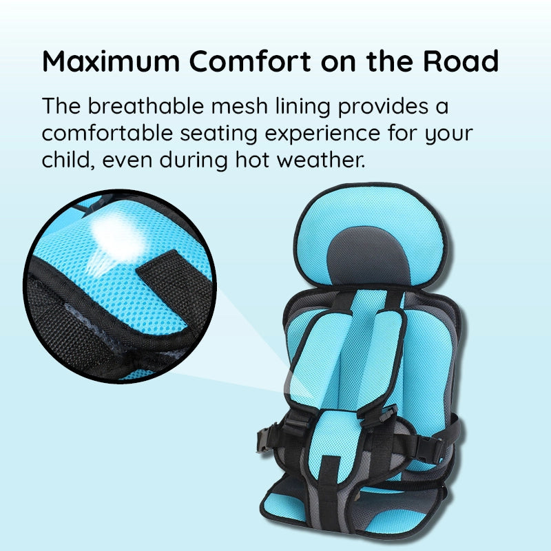 Child Safety Car Cushion Seat, Adjustable Height, Breathable Mesh, Easy Install for Ages 0-12 – Comfortable Travel Support 8