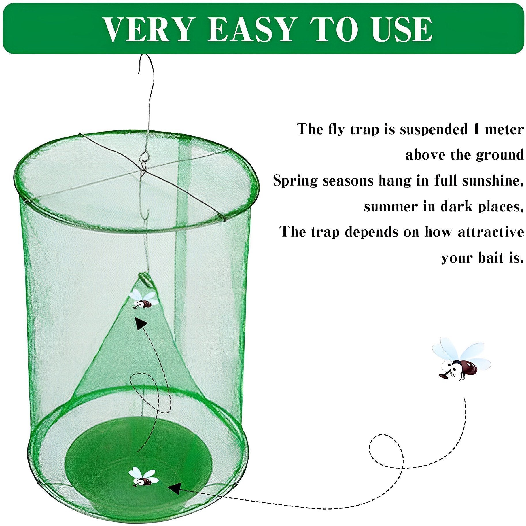 Eco-Friendly Stable Fly Trap with All-Natural Bait – Reusable Non-Toxic Fly Catcher for a Fly-Free Environment 4
