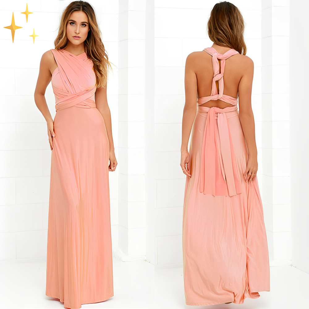 Elegant Back-Free Maxi Evening Dress - Formal Gown for Women 4