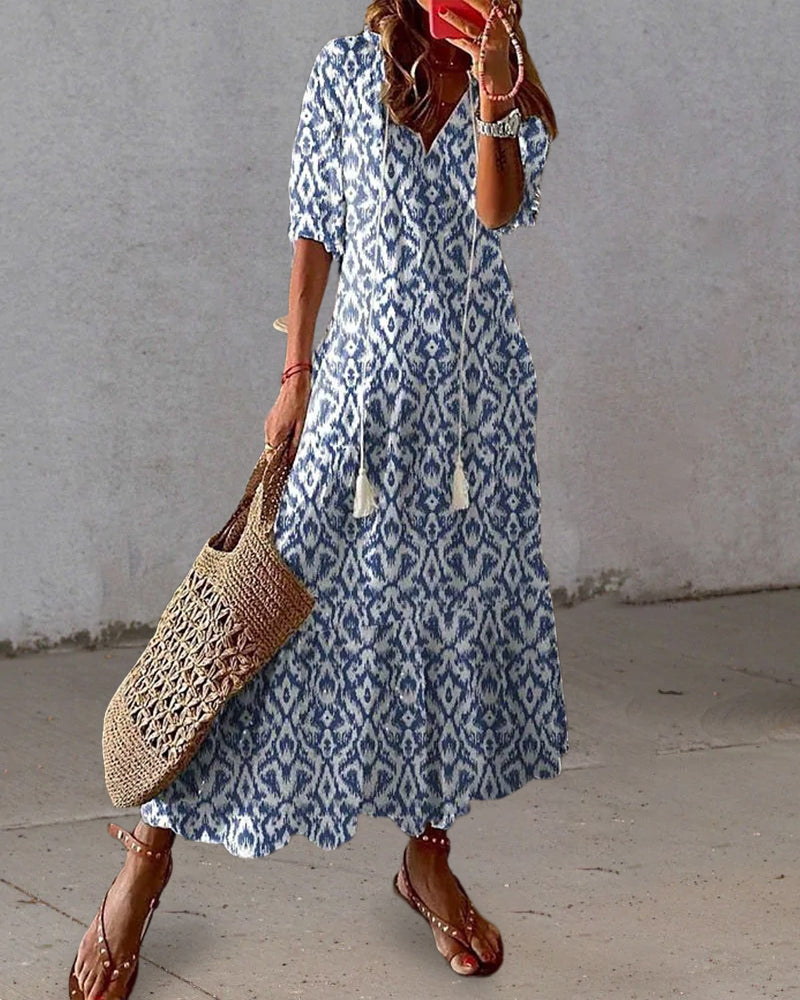 Elegant Bohemian Maxi Dress - Women's Summer Dress 0