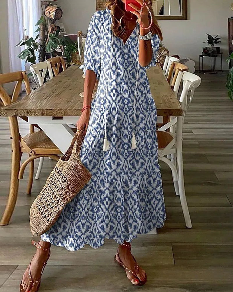 Elegant Bohemian Maxi Dress - Women's Summer Dress 1