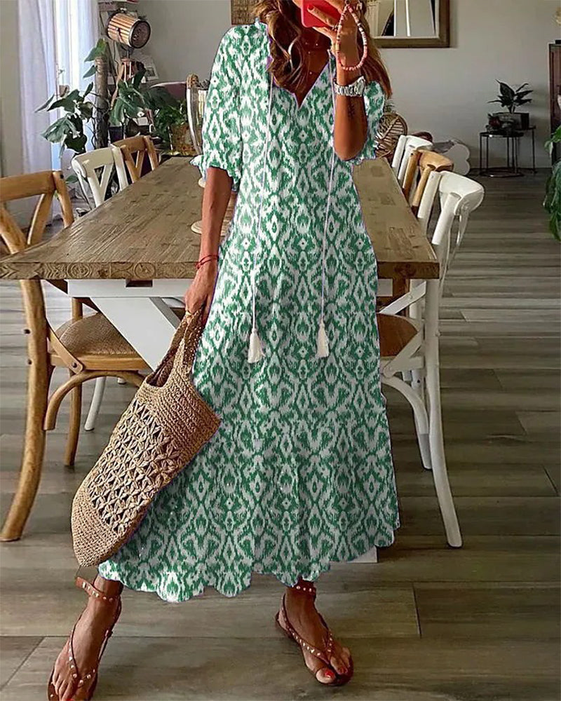 Elegant Bohemian Maxi Dress - Women's Summer Dress 2