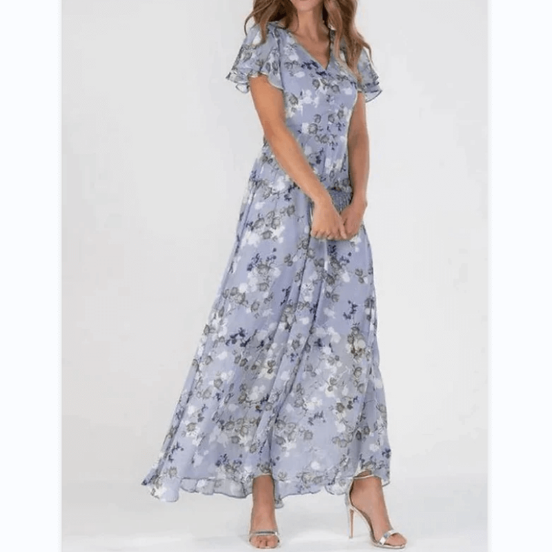 Elegant Floral Maxi Dress - Summer Wedding Guest Dresses 1