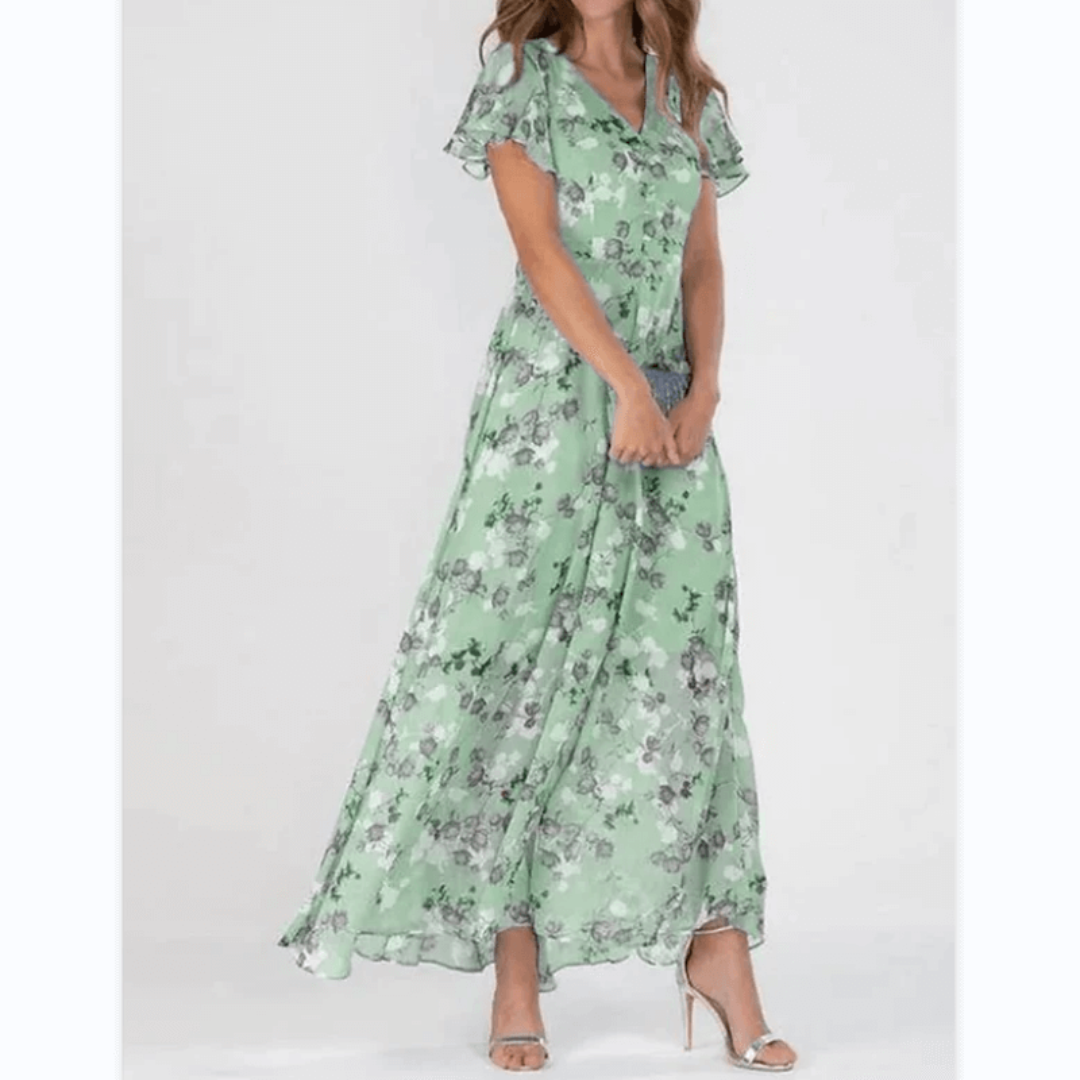 Elegant Floral Maxi Dress - Summer Wedding Guest Dresses 3