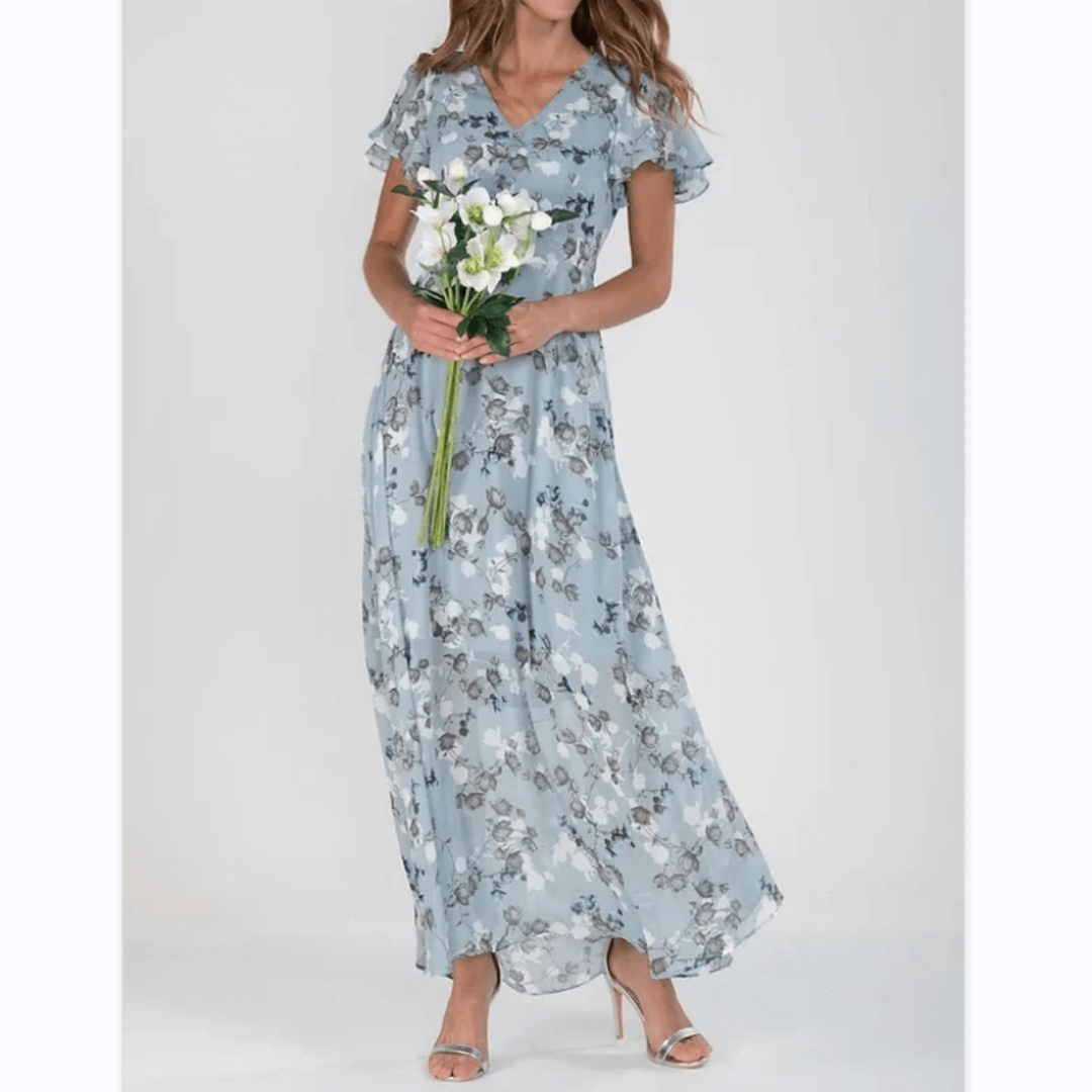 Elegant Floral Maxi Dress - Summer Wedding Guest Dresses 4