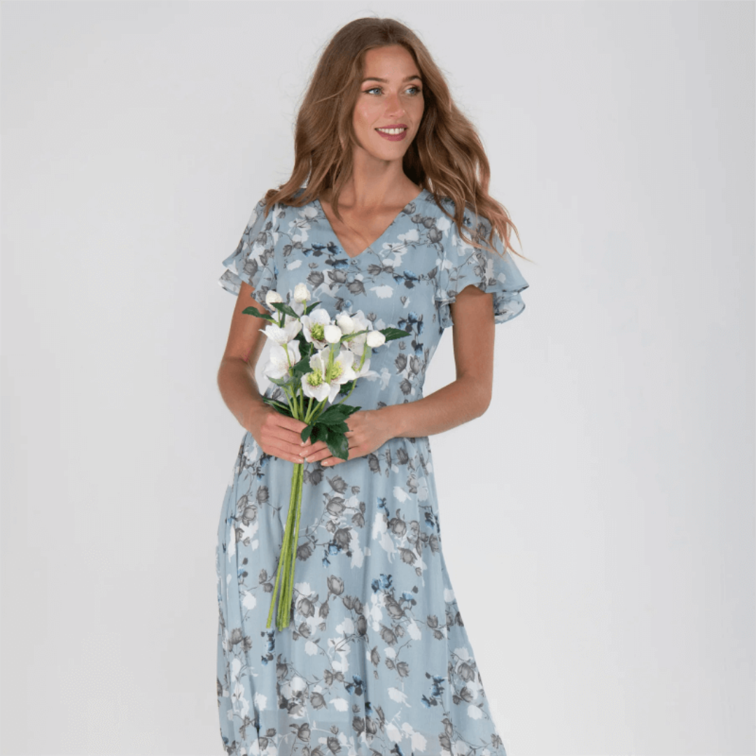 Elegant Floral Maxi Dress - Summer Wedding Guest Dresses 6