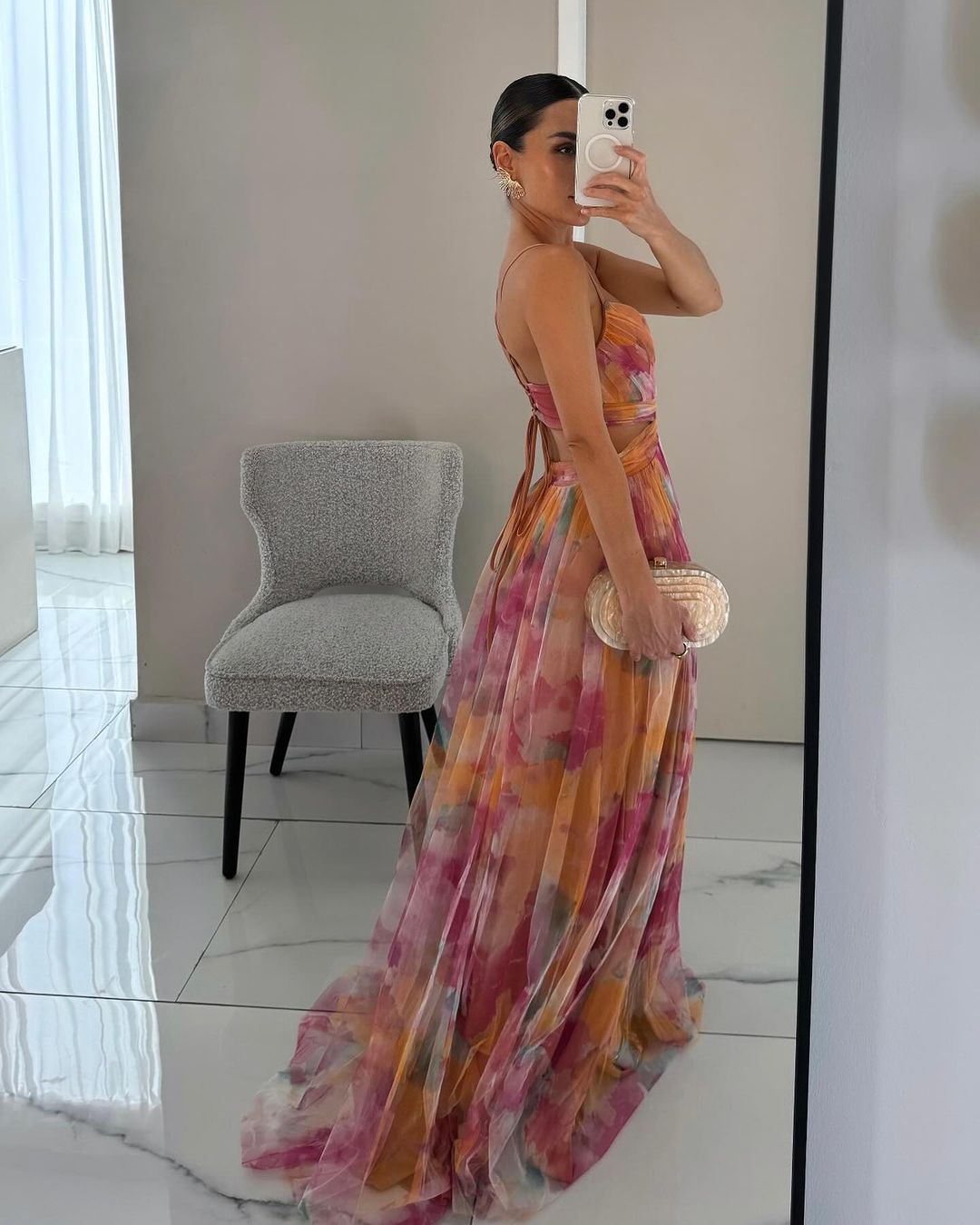 Elegant Floral Maxi Dress | V-Neck Long Dress for Weddings 3