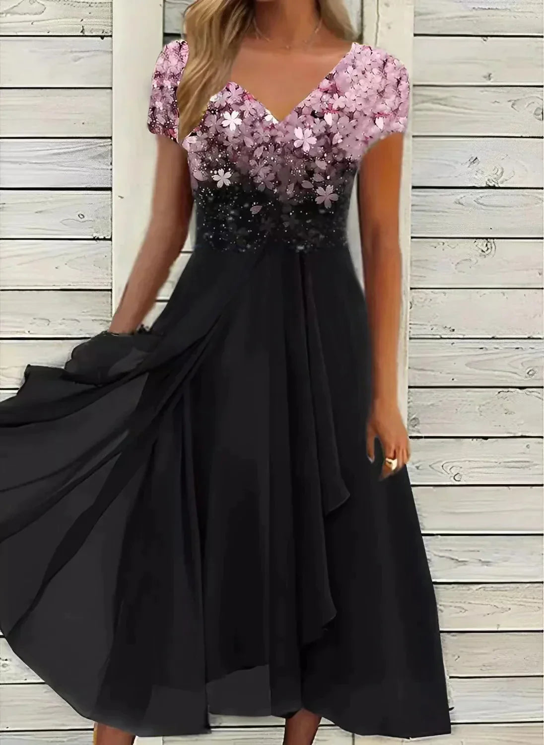 Elegant Floral Midi Dress for Women - Timeless Style 1