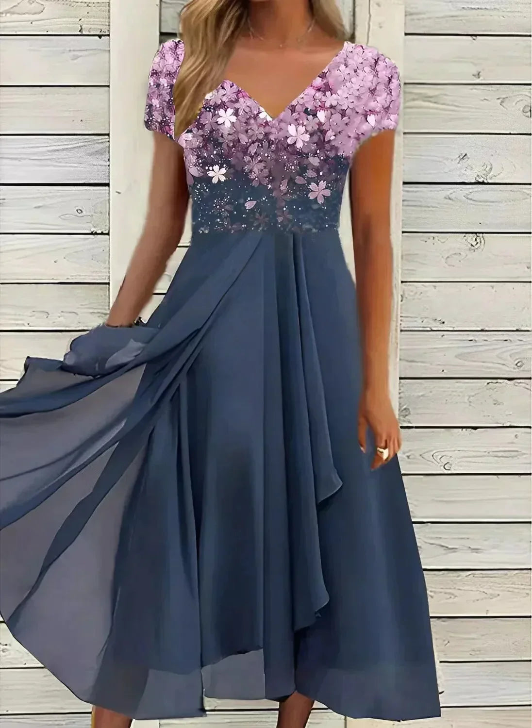 Elegant Floral Midi Dress for Women - Timeless Style 3