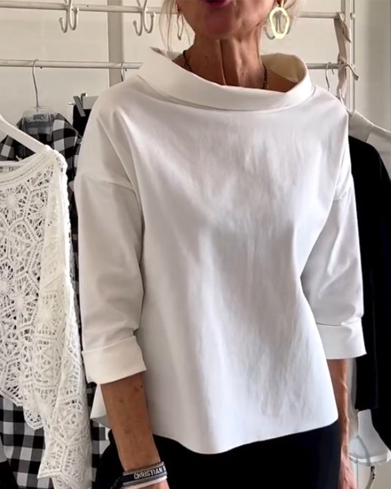 Elegant Long-Sleeved Women's Top - Versatile Blouse for All Occasions 0