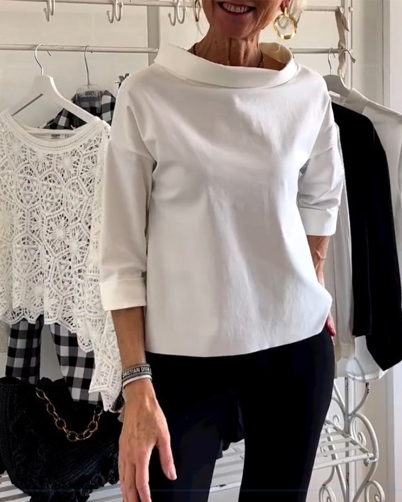 Elegant Long-Sleeved Women's Top - Versatile Blouse for All Occasions 2