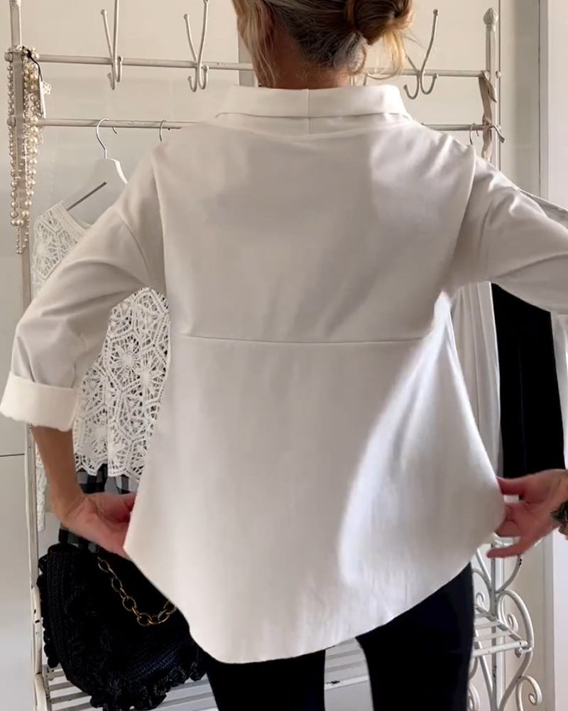 Elegant Long-Sleeved Women's Top - Versatile Blouse for All Occasions 3