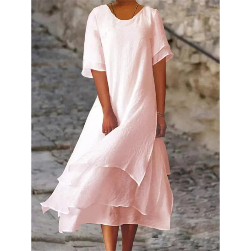 Elegant Midi Dress for Women - Flattering & Comfortable Style 0