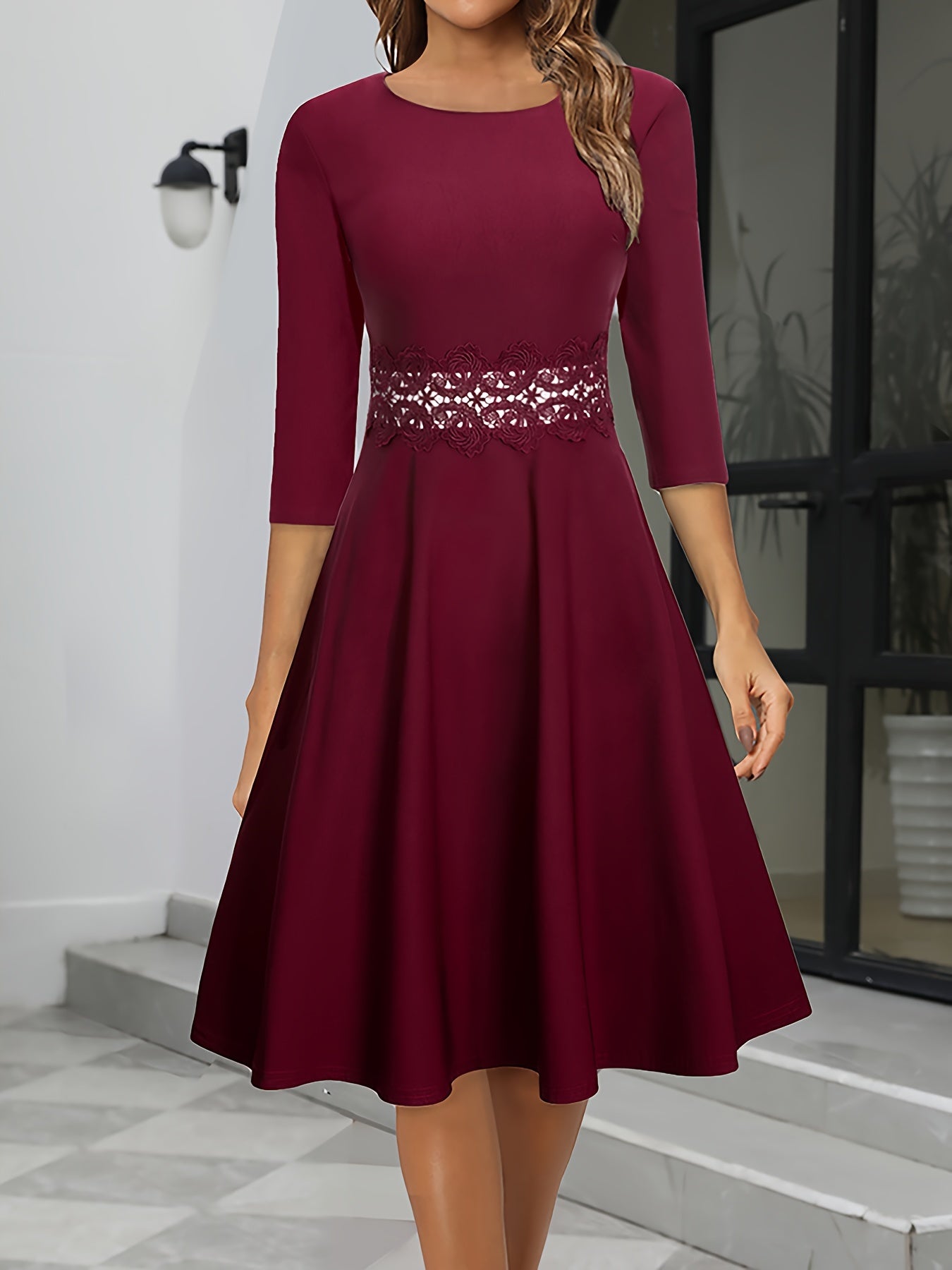 Elegant Midi Evening Dress - Perfect Formal Wedding Guest Gown 0