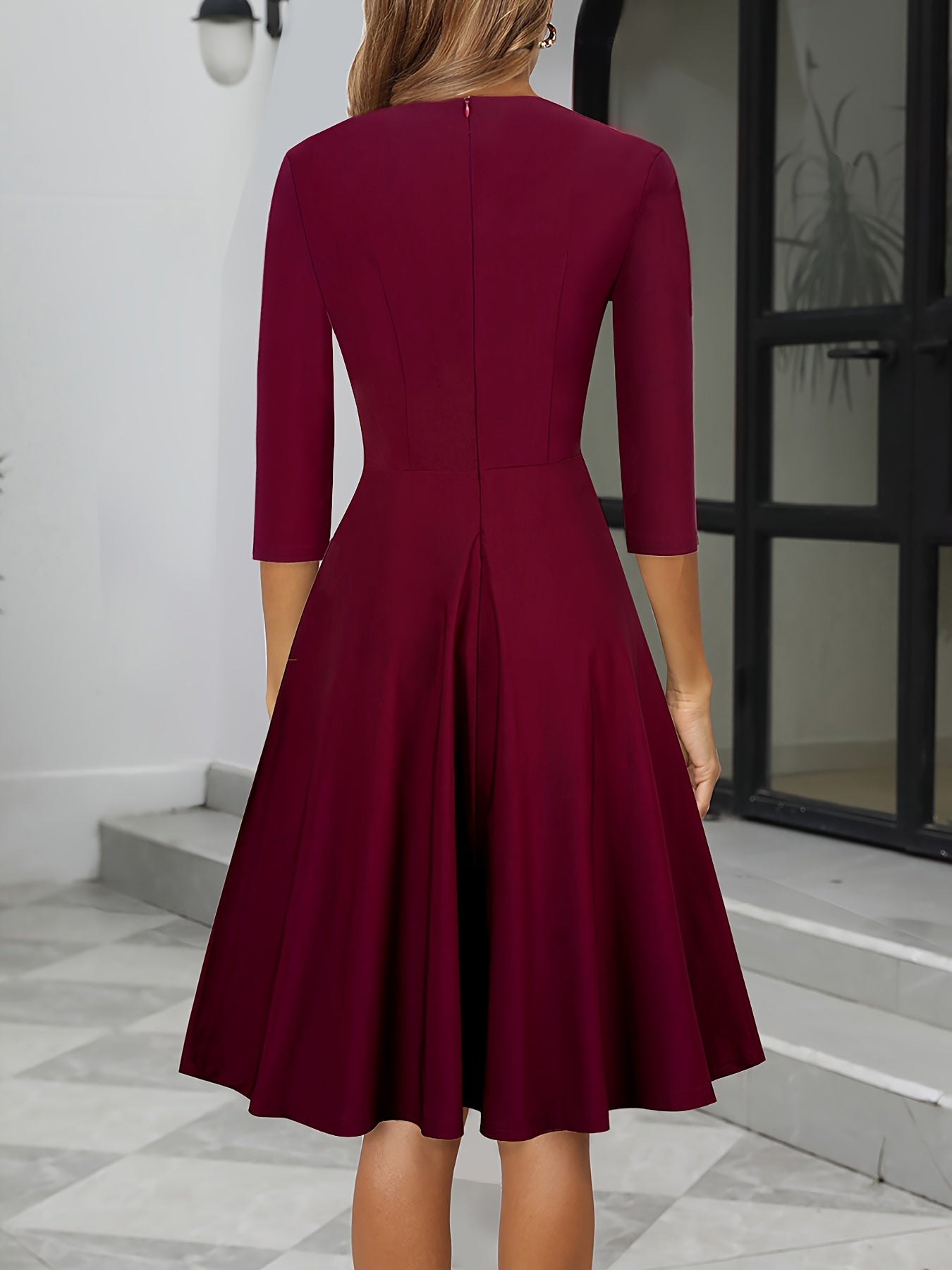 Elegant Midi Evening Dress - Perfect Formal Wedding Guest Gown 4