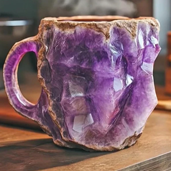 Elegant Mineral Crystal Coffee Mug – Unique Quartz Design, 10.14 Fl Oz Capacity 1