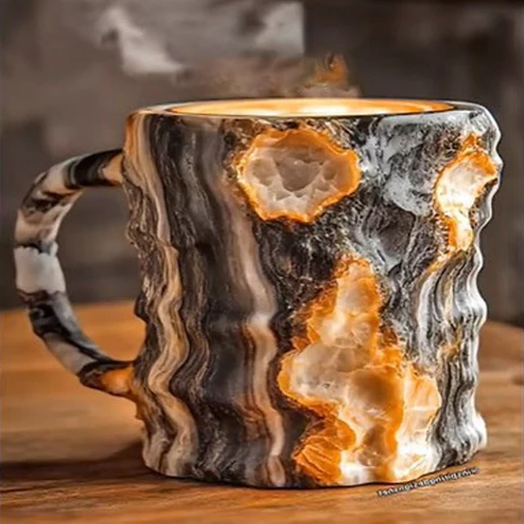 Elegant Mineral Crystal Coffee Mug – Unique Quartz Design, 10.14 Fl Oz Capacity 5
