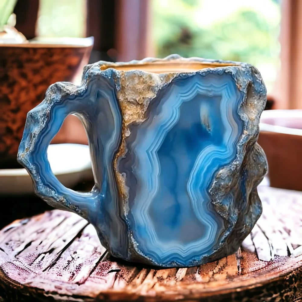 Elegant Mineral Crystal Coffee Mug – Unique Quartz Design, 10.14 Fl Oz Capacity 8