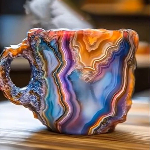 Elegant Mineral Crystal Coffee Mug – Unique Quartz Design, 10.14 Fl Oz Capacity 9
