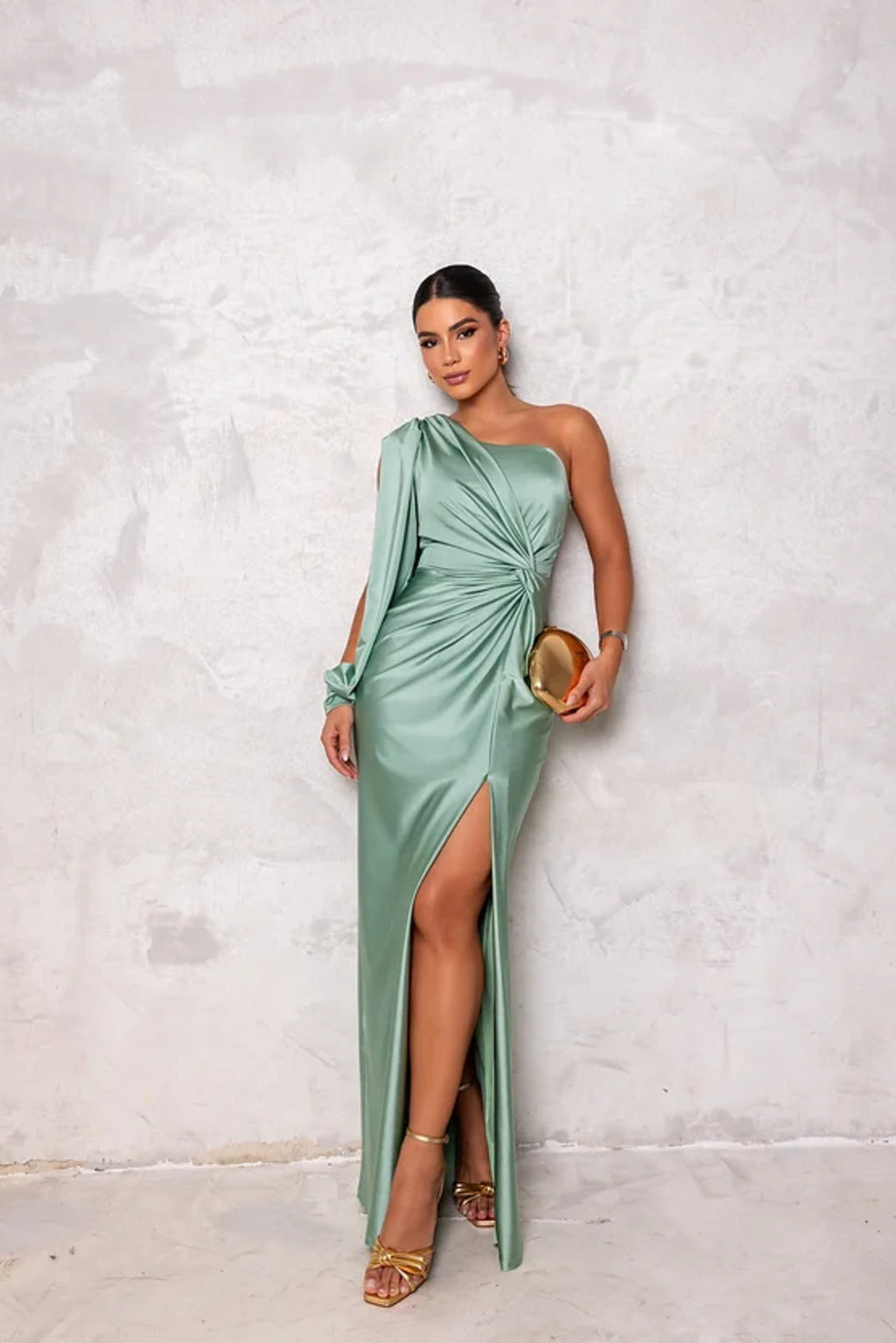 Elegant One-Shoulder Black Evening Dress for Formal Events 4