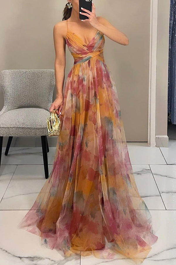 Elegant V-Neck Maxi Dress for Wedding Guests 4