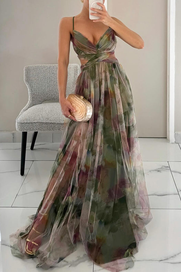 Elegant V-Neck Maxi Dress for Wedding Guests 8