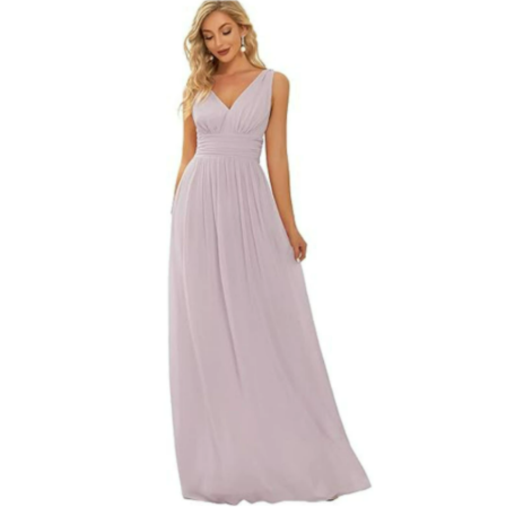 Elegant V-Neck Maxi Dress for Women - Perfect Summer & Formal Wear 7