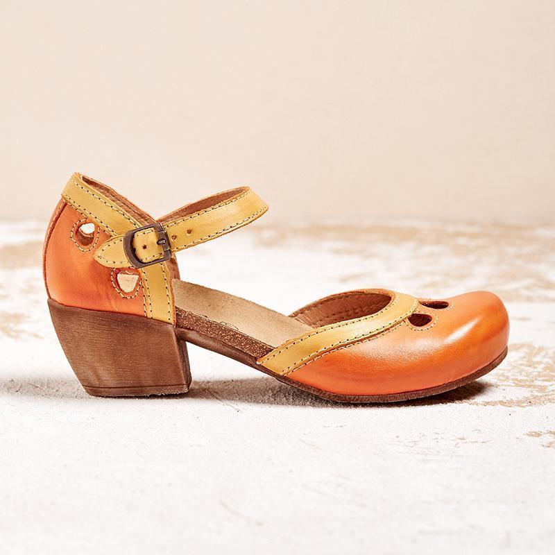 Elegant Vintage Closed-Toe Women's Shoes for All-Day Comfort 6