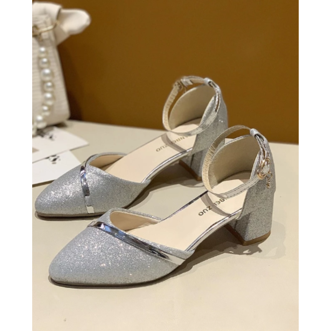 Elegant Women's Sandals with Block Heel and Ankle Strap 0