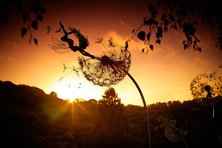 Enchanting Fairy Garden Ornaments with Dandelion Stakes – Durable Metal Outdoor Decor for Garden Decoration 2