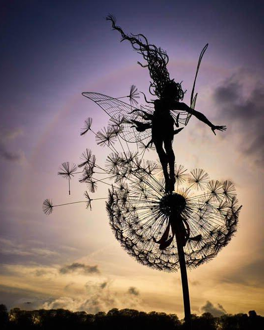 Enchanting Fairy Garden Ornaments with Dandelion Stakes – Durable Metal Outdoor Decor for Garden Decoration 5