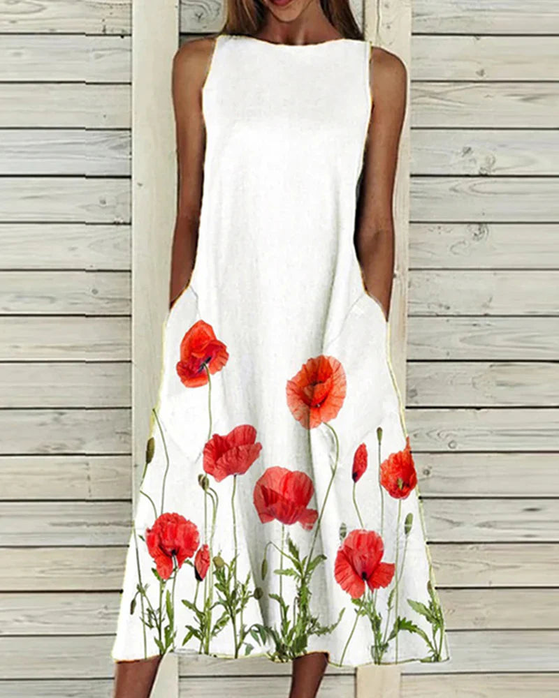 Floral Midi Summer Dress for Effortless Style and Comfort 3