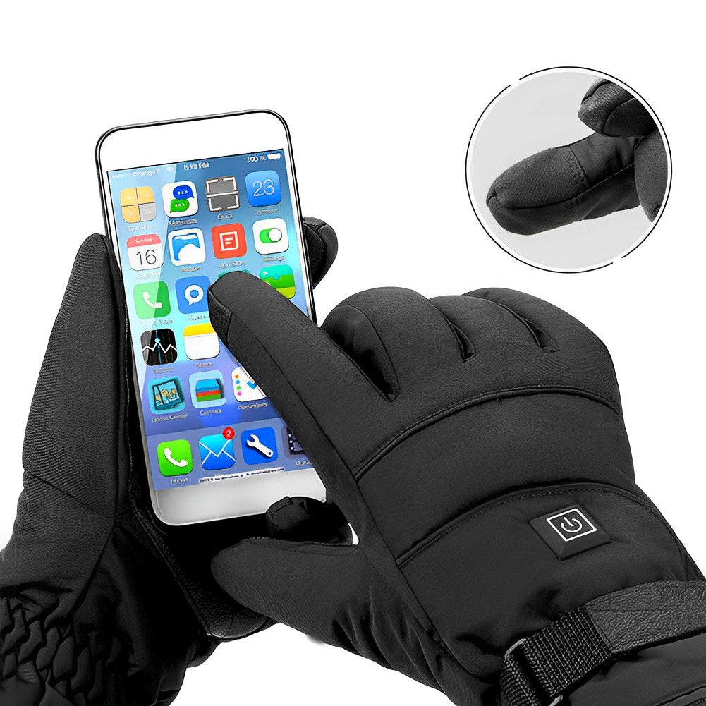 Heated Gloves with Adjustable Temperature Settings – Water-Resistant, One Size Fits All 2
