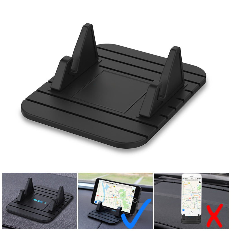 Non-Slip Car Phone Holder – Silicone Gel Dashboard Mount for GPS and Media Viewing 1