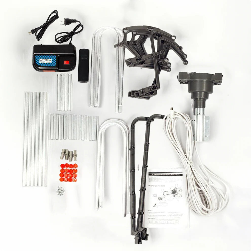 Outdoor 500+ Mile Long Range TV Antenna with 360-Degree Motorized Rotation and Dual TV Outputs 6