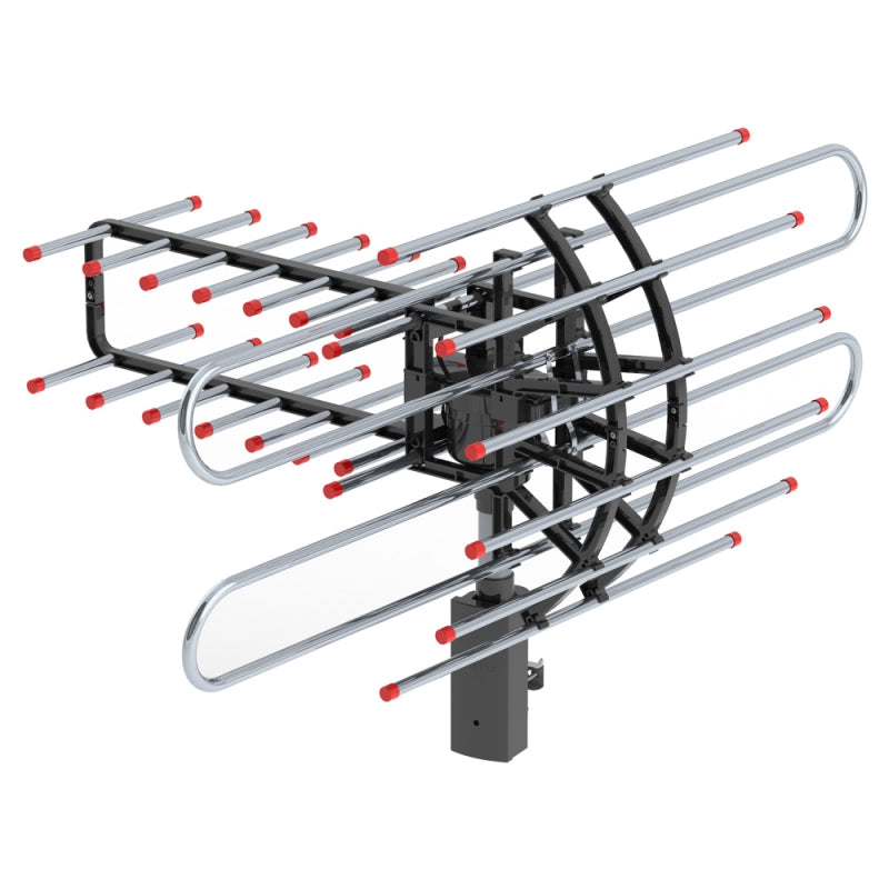 Outdoor 500+ Mile Long Range TV Antenna with 360-Degree Motorized Rotation and Dual TV Outputs 7