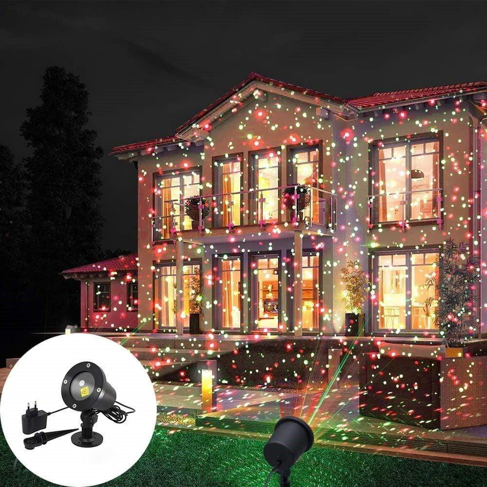 Outdoor Laser Light Projector with 1000 LEDs – Red and Green Holiday Illumination 0