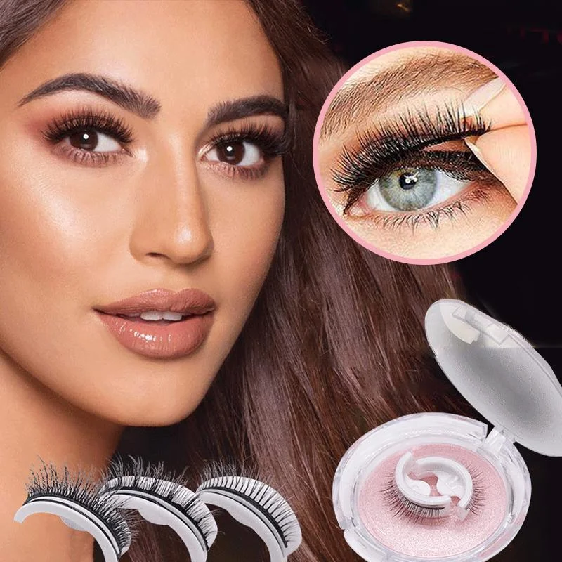 Premium Reusable Self-Adhesive Eyelashes – Natural Look, Quick Application, and No Glue Required 0