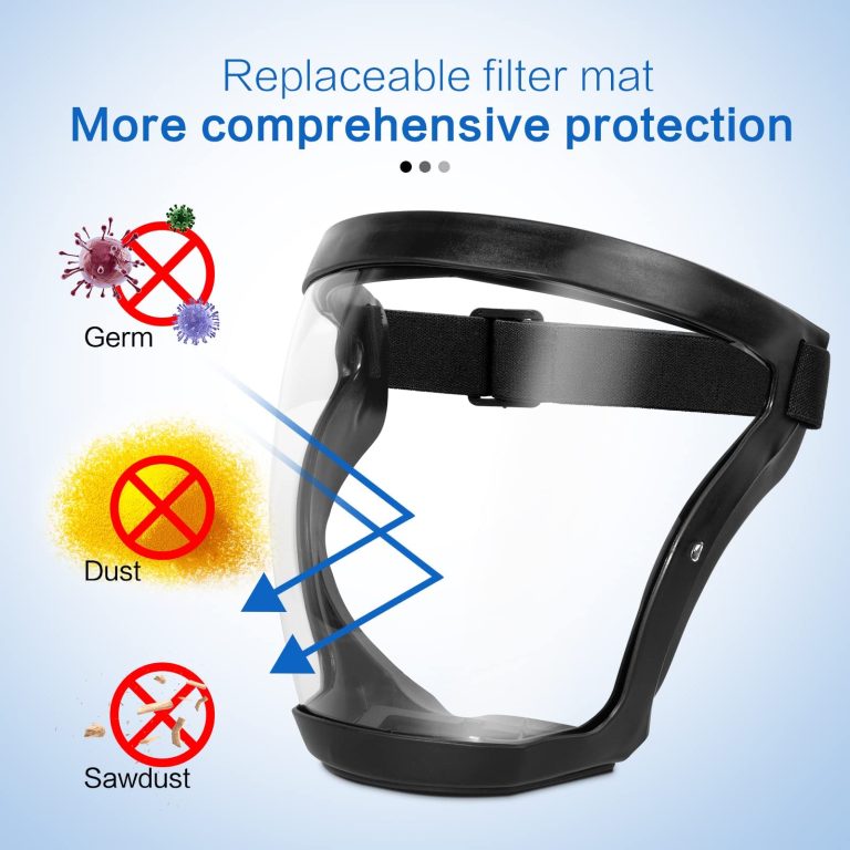 Protective Anti-Fog Face Shield with Adjustable Fit – Clear Polycarbonate Visor for Full Face Coverage 4