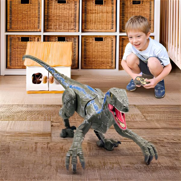 Remote Control Velociraptor Toy with Realistic Movements and Sounds – Interactive Dinosaur for Kids 0