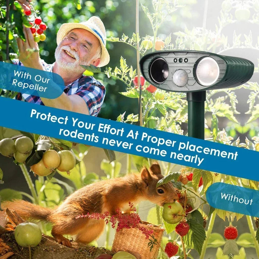 Solar-Powered Ultrasonic Deer Repeller - Pack of 4 for Effective Animal Deterrence 5