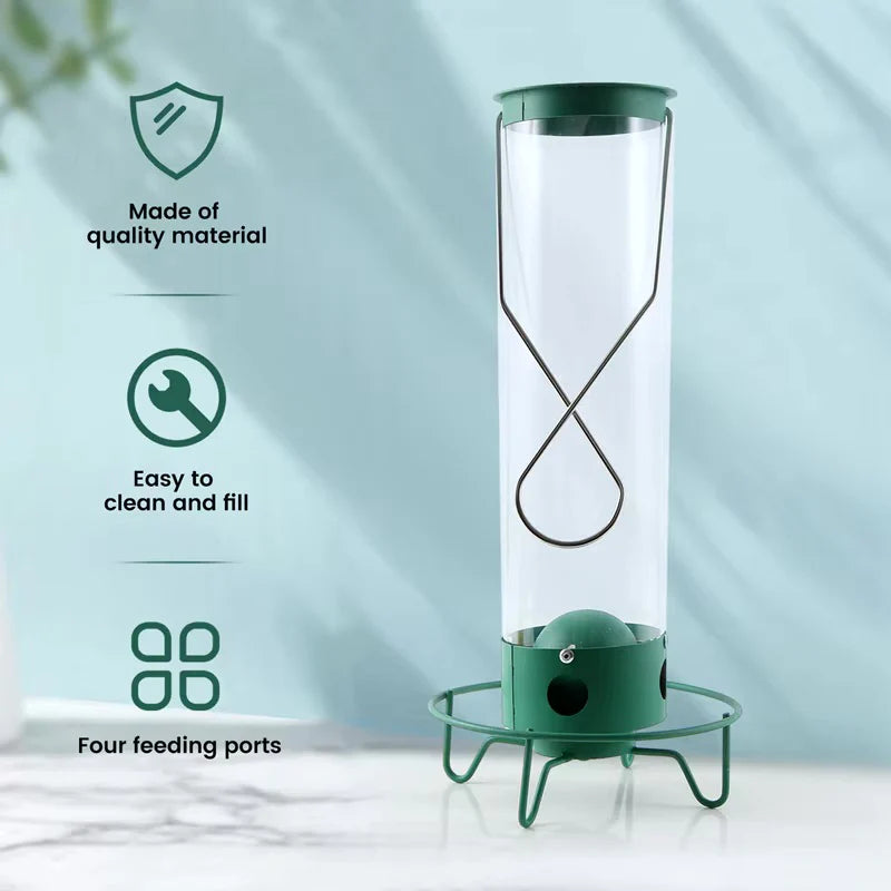 Squirrel-Proof Hanging Bird Feeder with Rotating Perch – Durable Metal Design for Wild Birds and Easy Filling 4