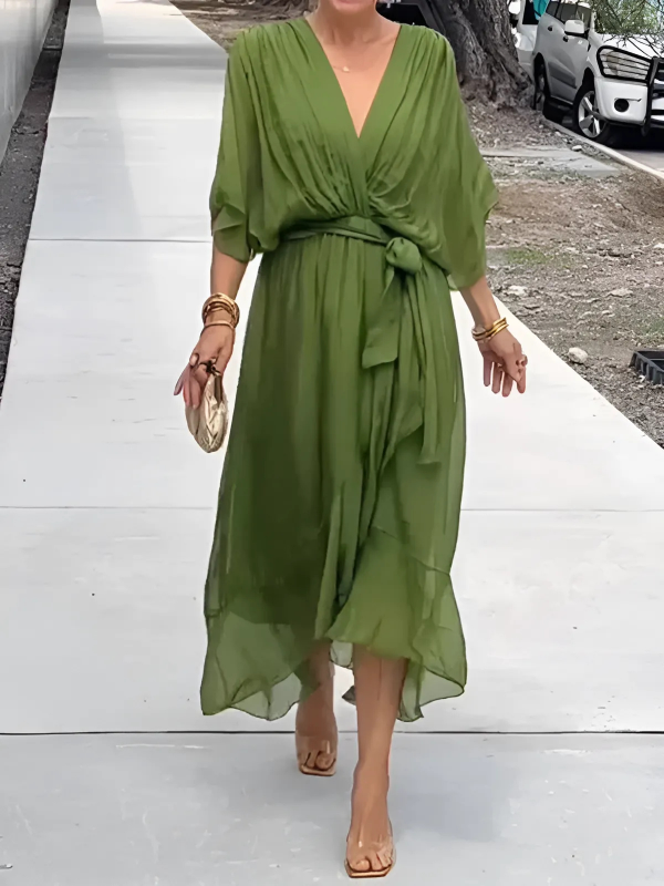 Stylish Maxi Wrap Dress for Women - Elegant Summer Dresses 1