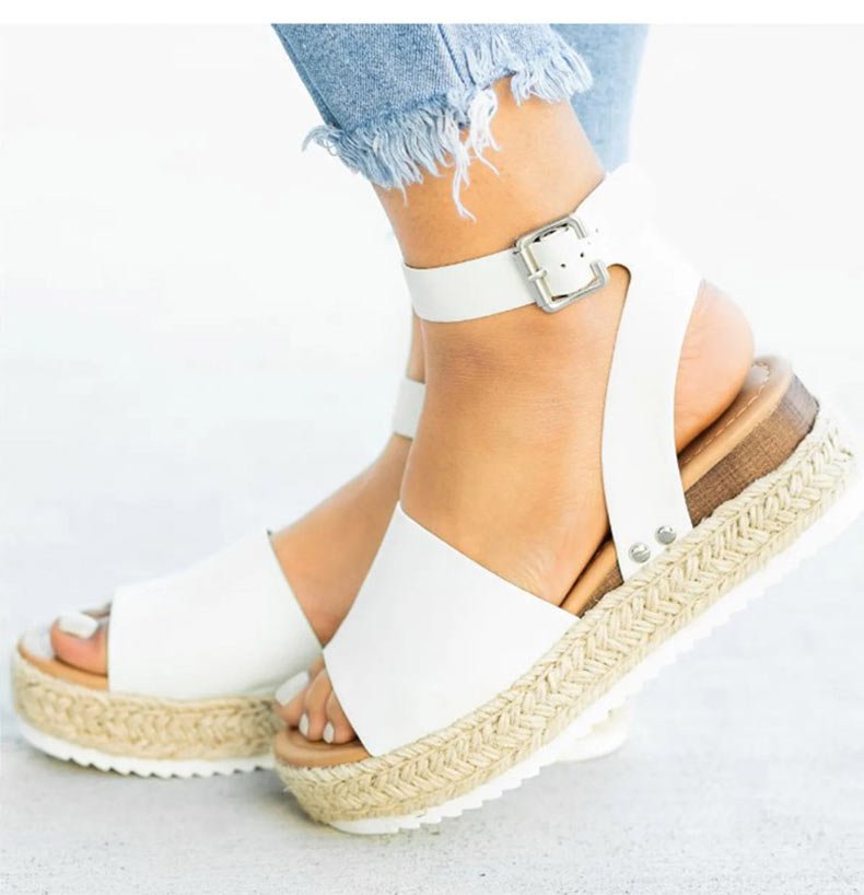 Stylish Open-Toe Platform Sandals for Women's All-Day Comfort 0