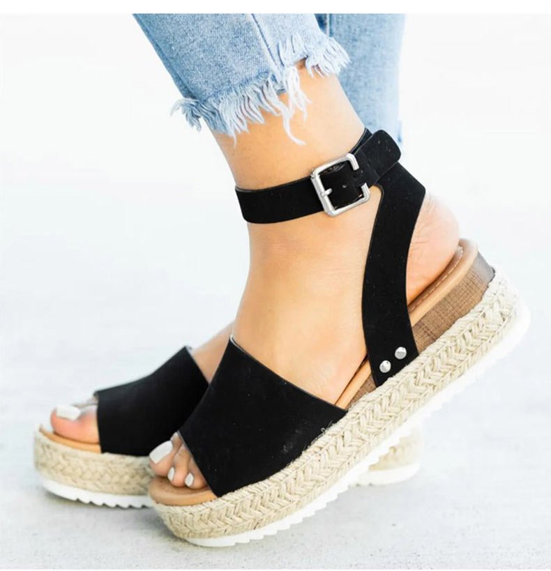 Stylish Open-Toe Platform Sandals for Women's All-Day Comfort 1