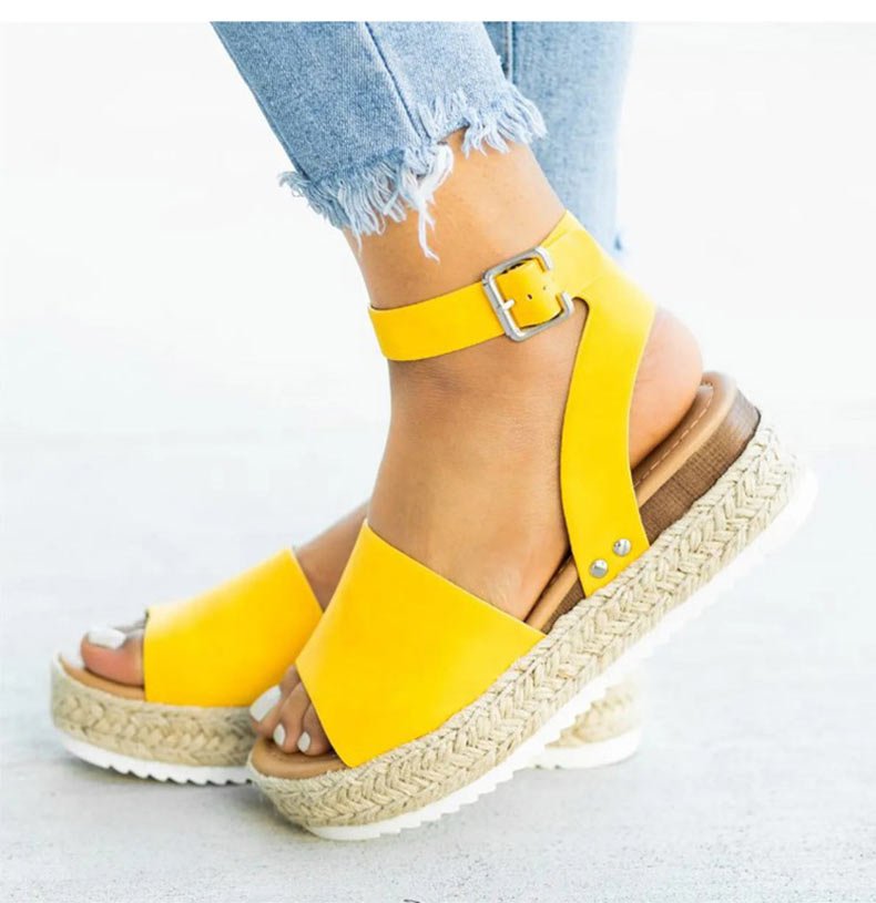 Stylish Open-Toe Platform Sandals for Women's All-Day Comfort 3