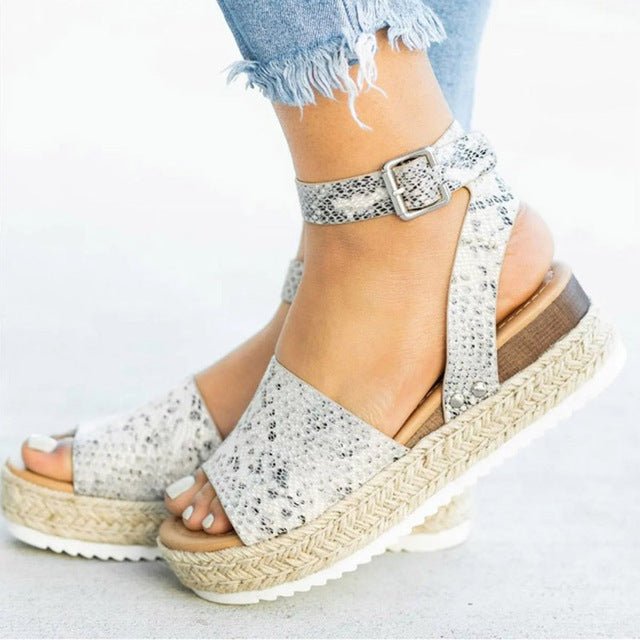 Stylish Open-Toe Platform Sandals for Women's All-Day Comfort 7